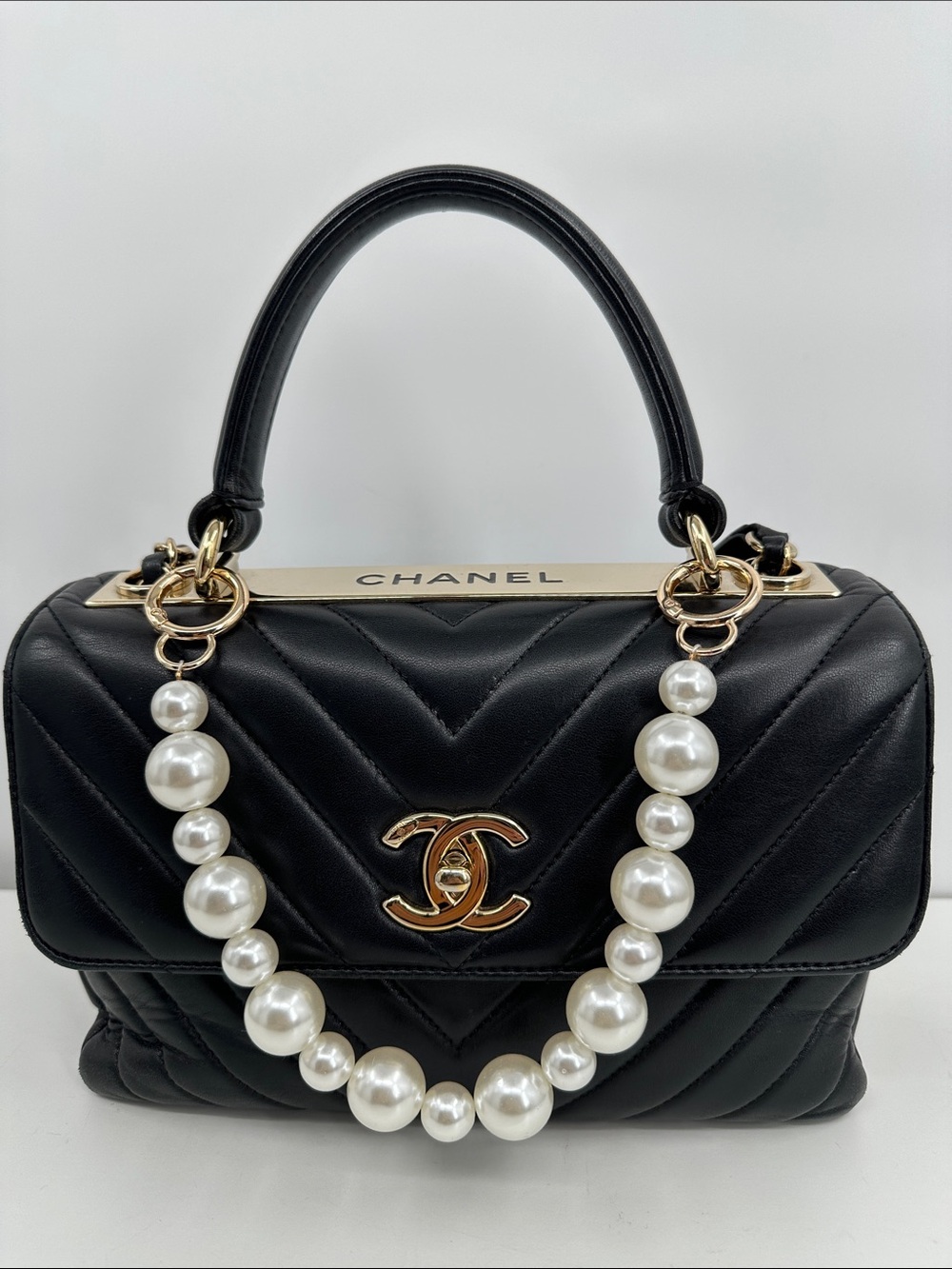 NWOT Faux Pearl Beads Chain Handbag Handle/Strap